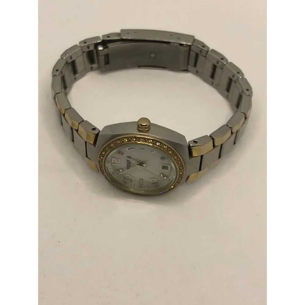 Fossil AM4187 Mens Two Tone Stainless Steel Analog Dial Quartz Wrist Watch HK465